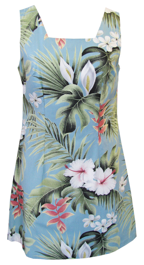 Hibiscus Heliconia Women's A-Line Hawaiian Short Tank Dress
